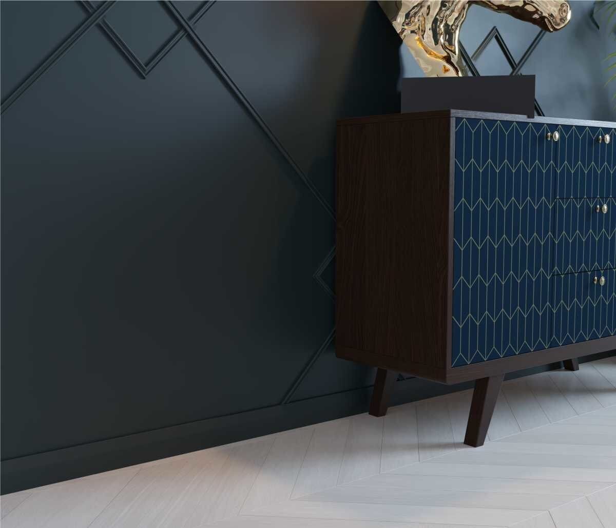 Плинтус под покраску Cosca Decor Экополимер PX008 2000×70×15 фото в интерьере