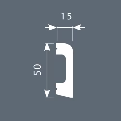 Плинтус под покраску Cosca Decor Экополимер PX013 2000×50×15