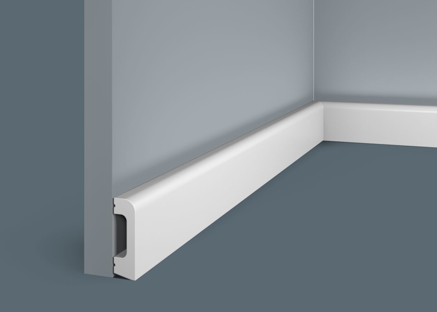 Плинтус под покраску Cosca Decor Экополимер PX013 2000×50×15