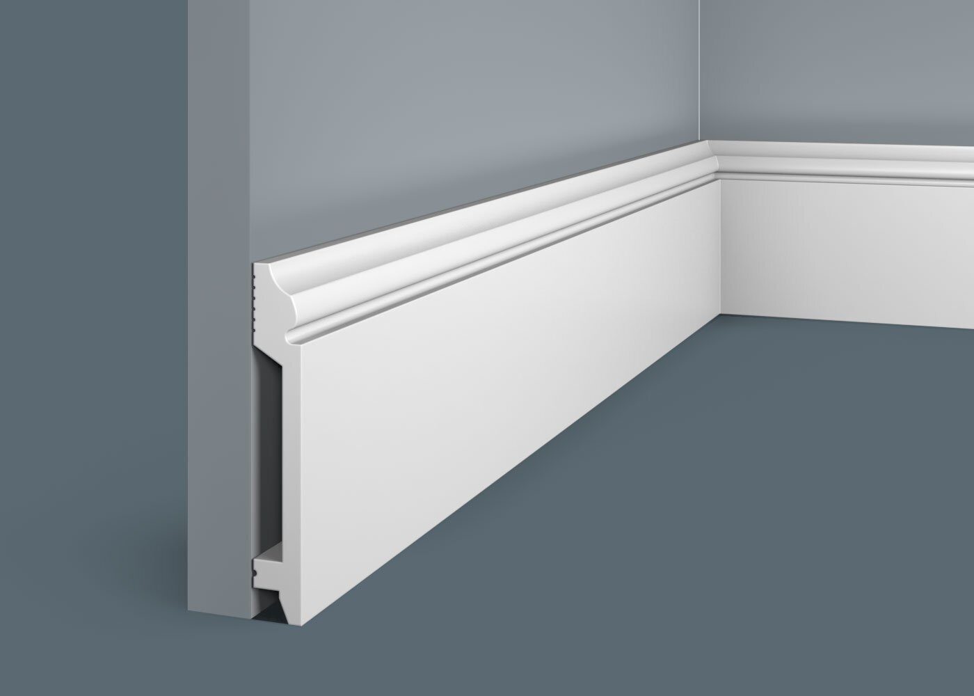 Плинтус под покраску Cosca Decor Экополимер PX026 2000×100×15