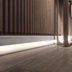 Плинтус под покраску с подсветкой Cosca Decor Экополимер PX033 2000×100×18
