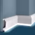 Плинтус под покраску с подсветкой Cosca Decor Экополимер PX034 2000×120×22
