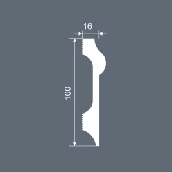 Плинтус под покраску Cosca Decor Экополимер PX043 2000×100×16