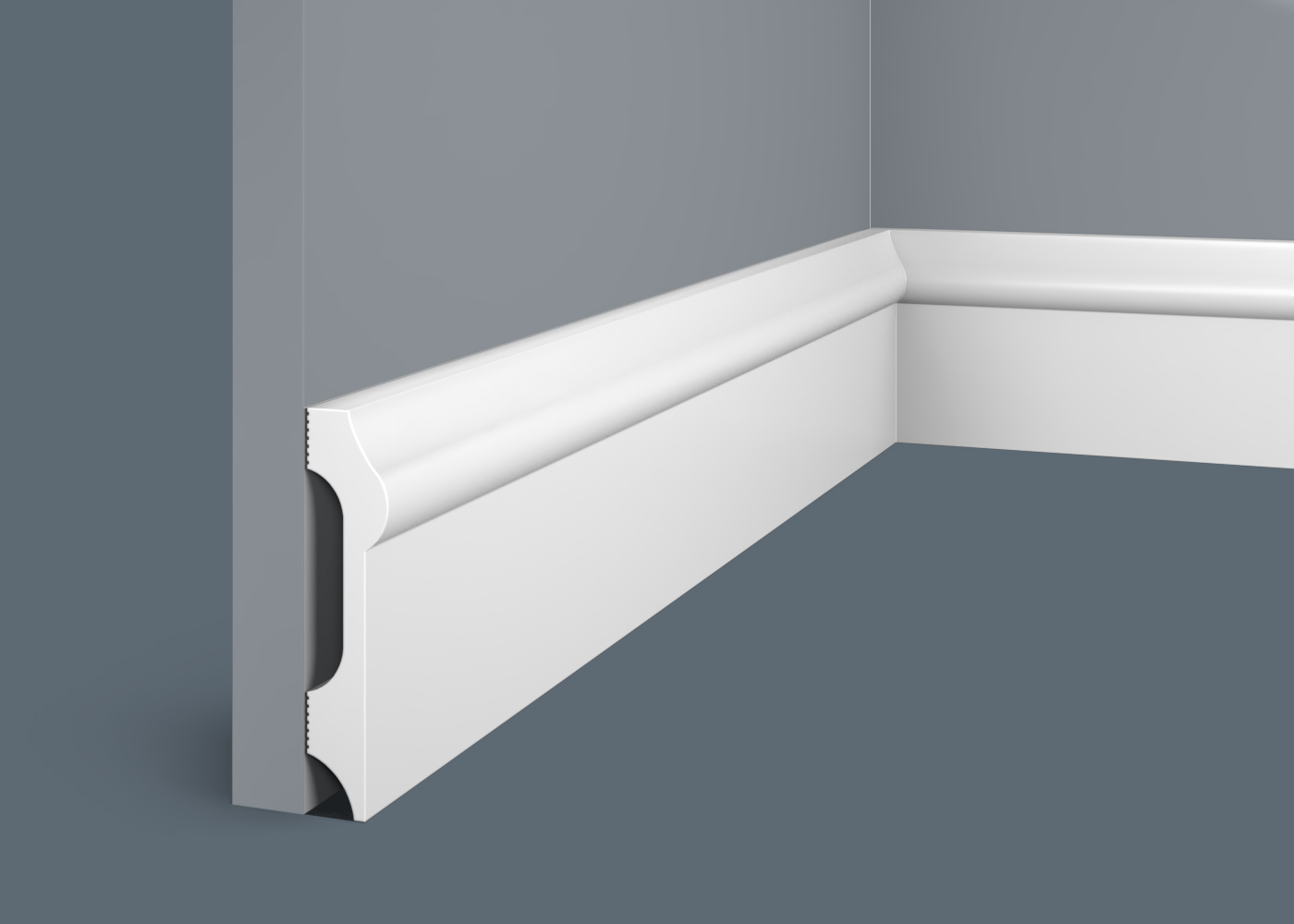 Плинтус под покраску Cosca Decor Экополимер PX043 2000×100×16