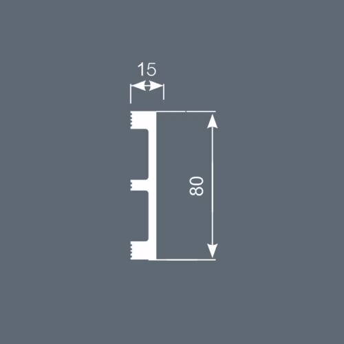 Плинтус под покраску Cosca Decor Экополимер PX048 2000×80×15