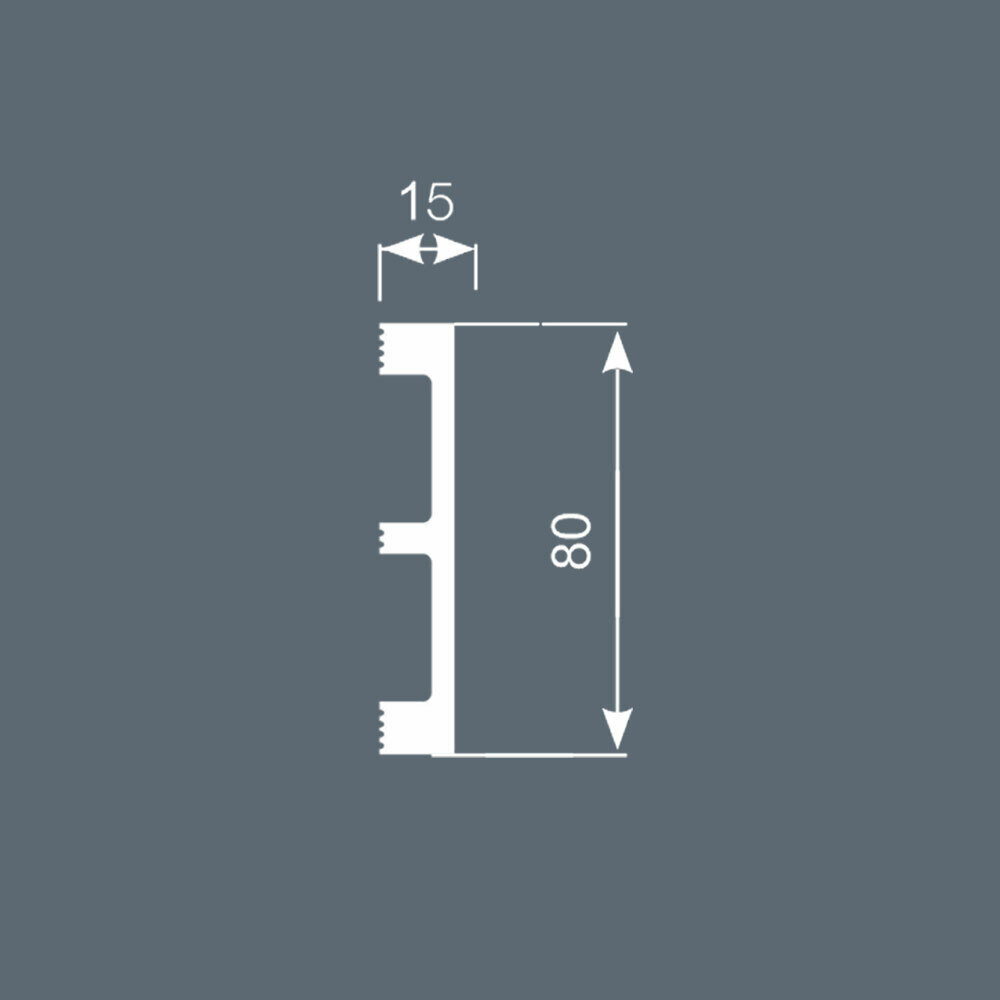 Плинтус под покраску Cosca Decor Экополимер PX048 2000×80×15