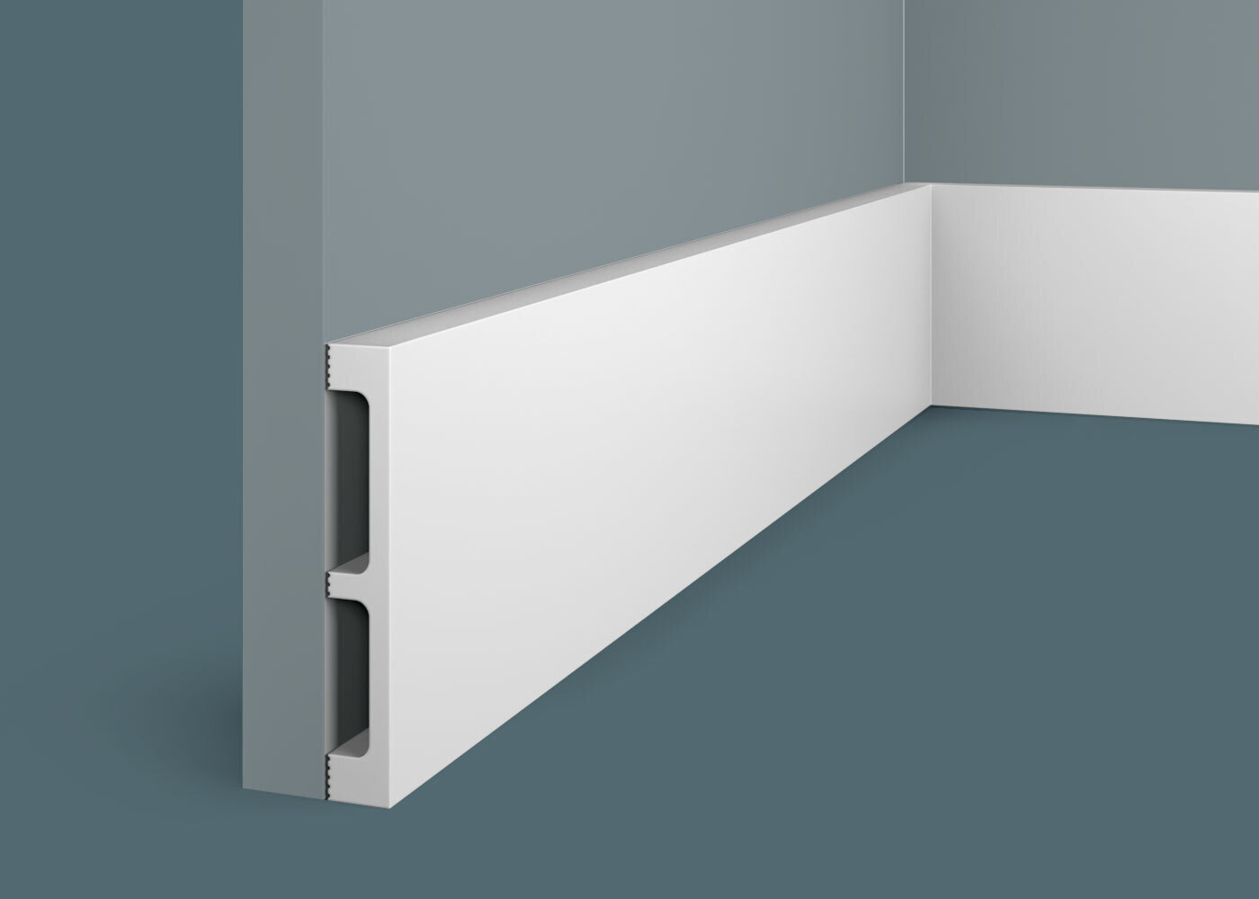 Плинтус под покраску Cosca Decor Экополимер PX049 2000×99×15