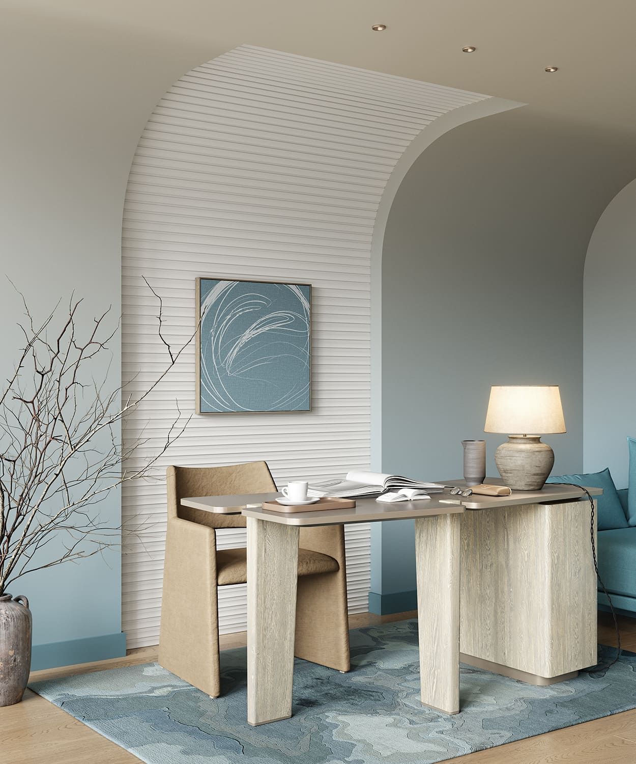 Плинтус под покраску Cosca Decor Экополимер PX049 2000×99×15 фото в интерьере