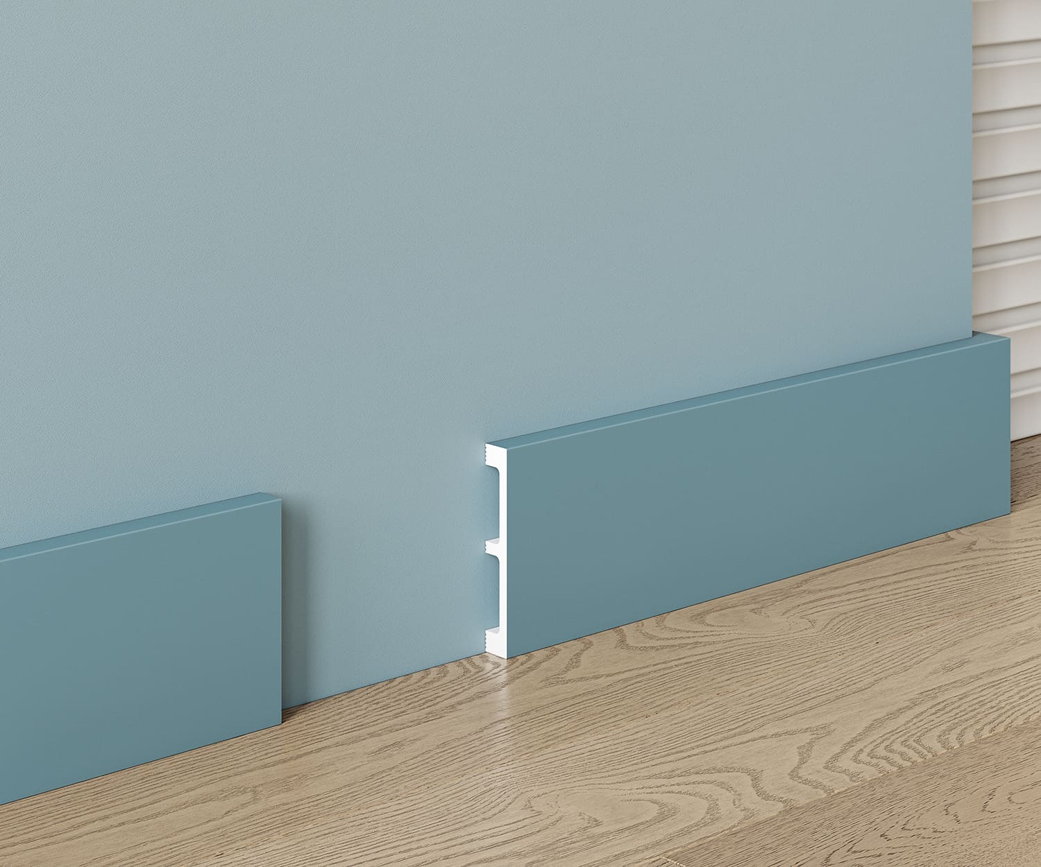 Плинтус под покраску Cosca Decor Экополимер PX049 2000×99×15 фото в интерьере