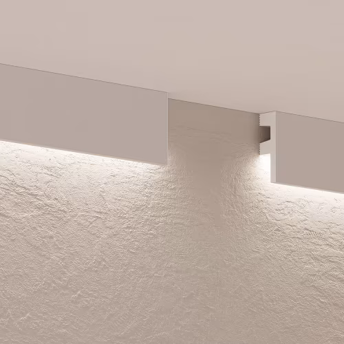 Плинтус под покраску с подсветкой Cosca Decor Экополимер PX051 2000×60×19