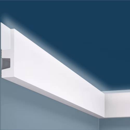 Плинтус под покраску с подсветкой Cosca Decor Экополимер PX051 2000×60×19