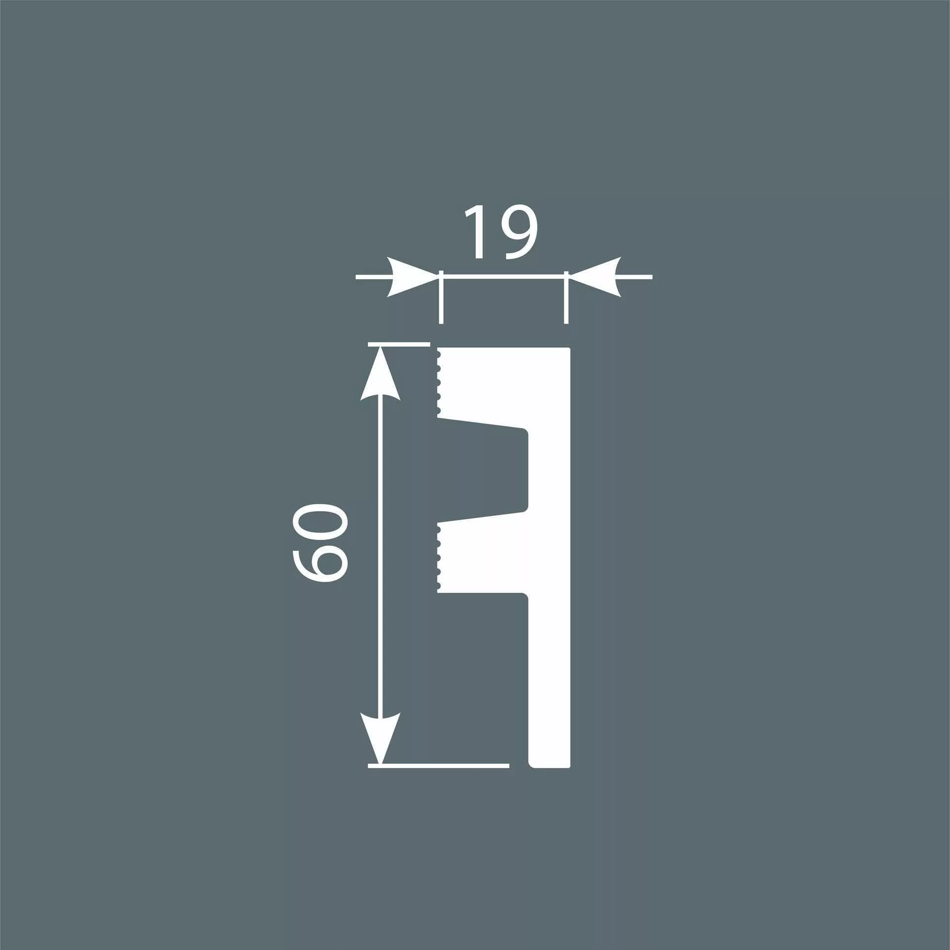 Плинтус под покраску с подсветкой Cosca Decor Экополимер PX051 2000×60×19