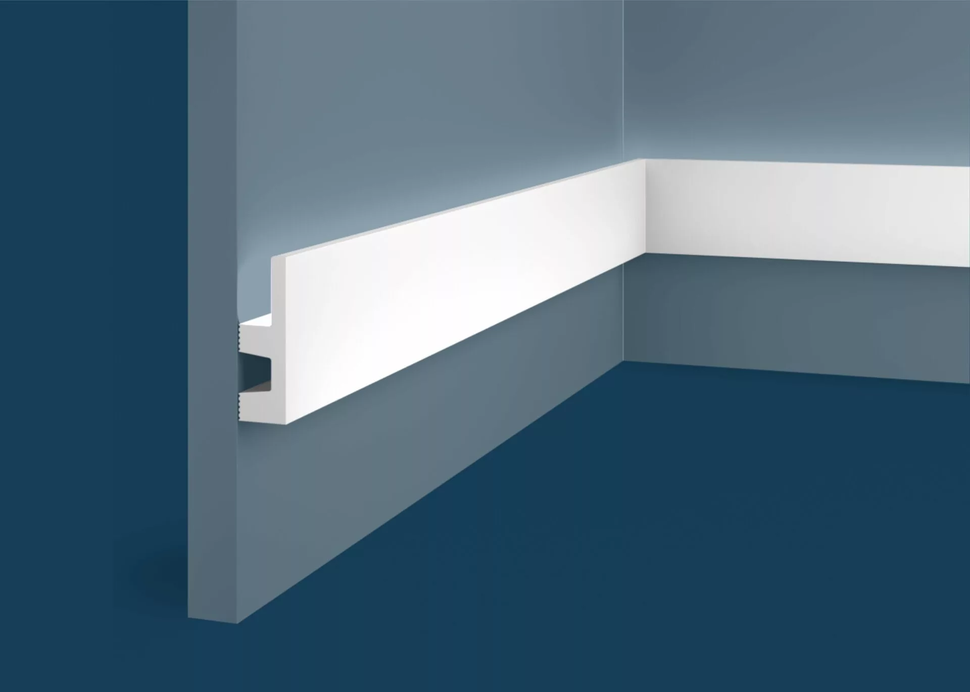 Плинтус под покраску с подсветкой Cosca Decor Экополимер PX051 2000×60×19