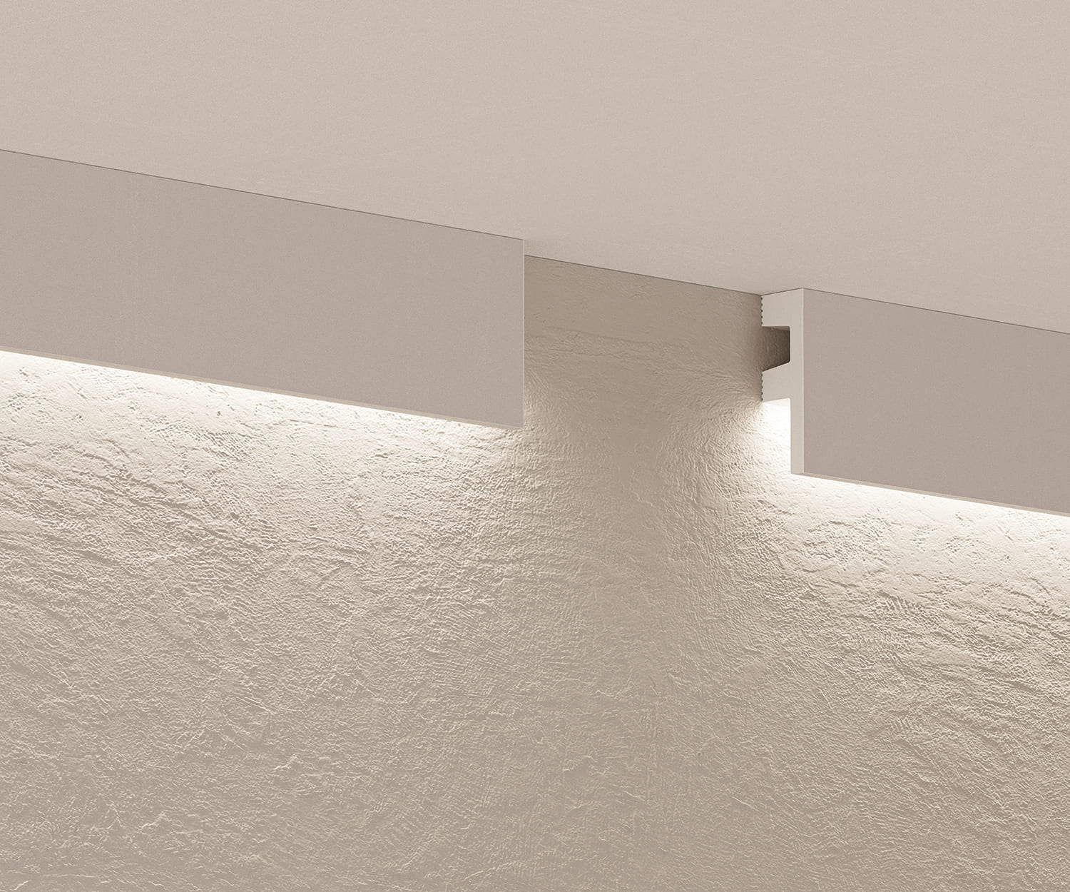 Плинтус под покраску с подсветкой Cosca Decor Экополимер PX051 2000×60×19 фото в интерьере