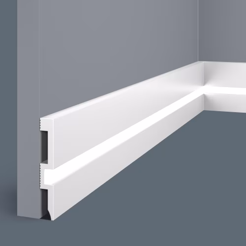 Плинтус под покраску с подсветкой Cosca Decor Экополимер PX059 2000×80×12