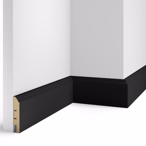 Плинтус МДФ Cosca Decor Экошпон VP07 Черный 2400×80×16