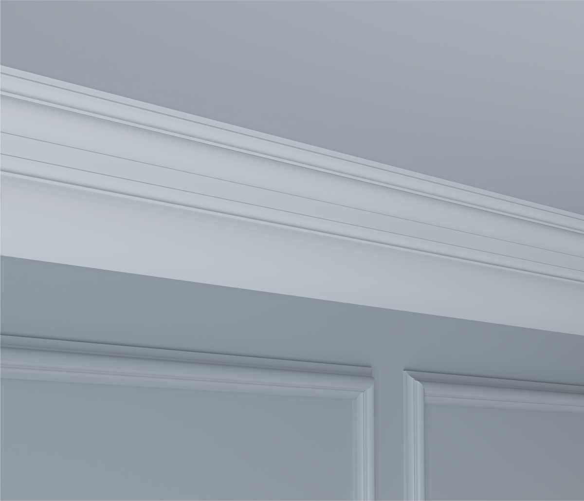 Молдинг под покраску Cosca Decor MX001 2000×26×12 фото в интерьере