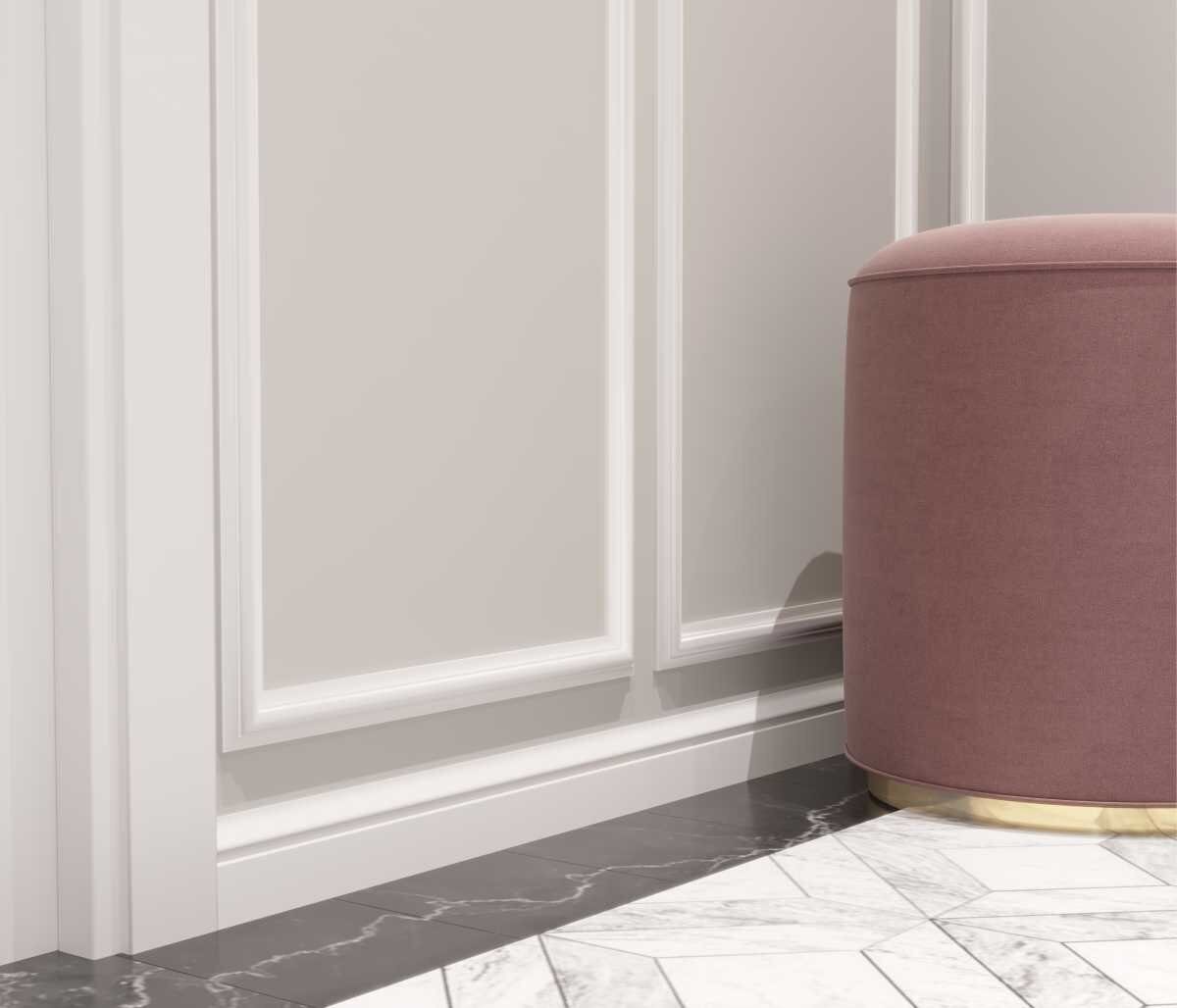 Молдинг под покраску Cosca Decor MX002 2000×40×17 фото в интерьере