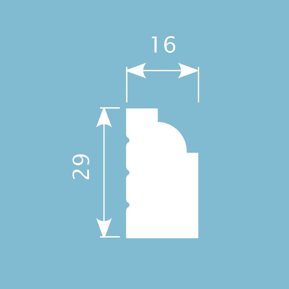 Молдинг под покраску Cosca Decor MX004 2000×29×16