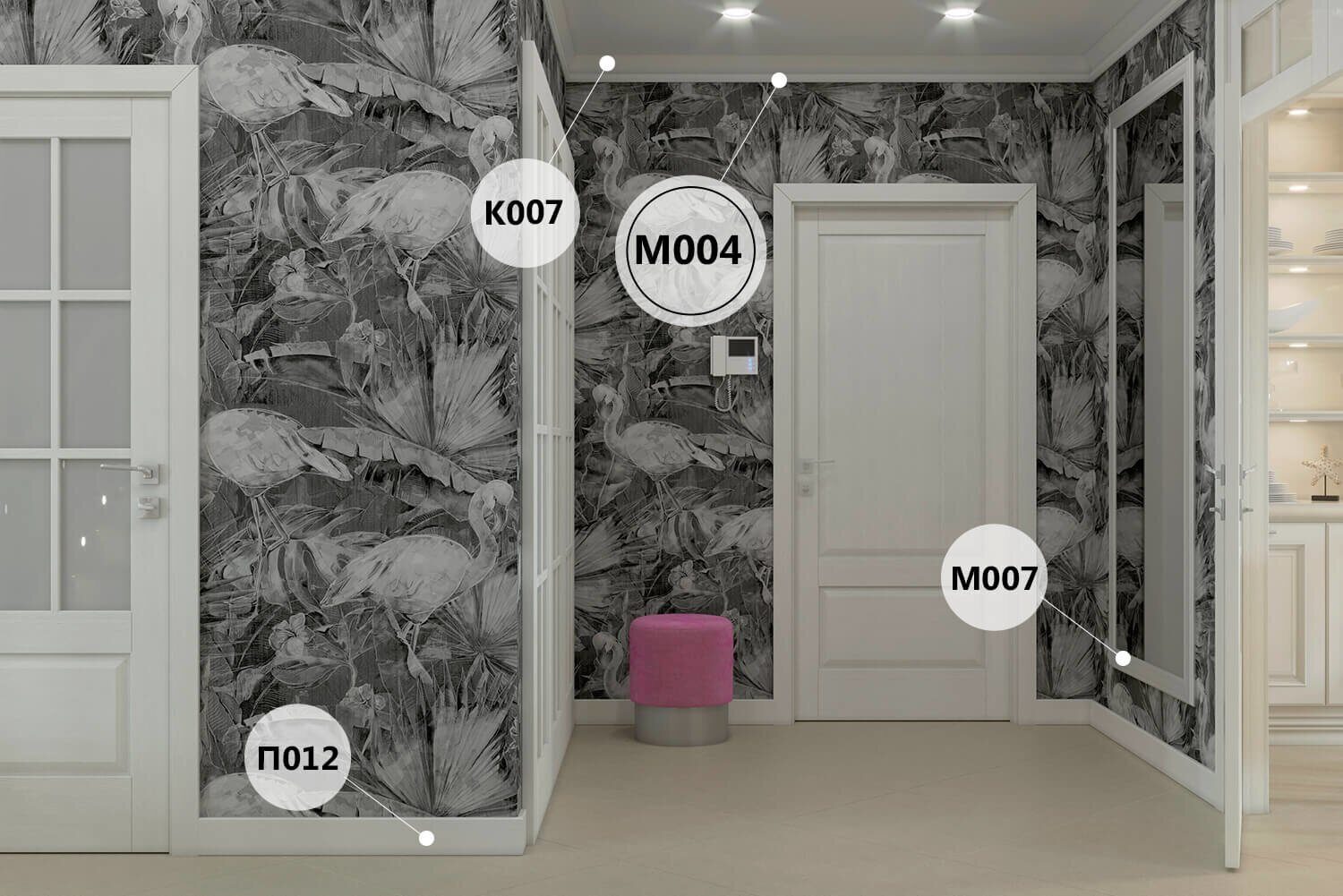 Молдинг под покраску Cosca Decor MX004 2000×29×16 фото в интерьере