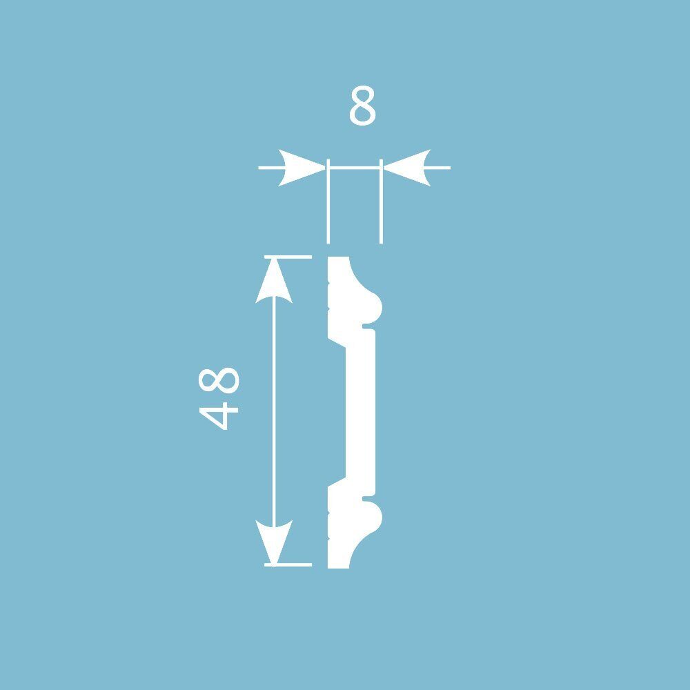 Молдинг под покраску Cosca Decor MX006 2000×48×8