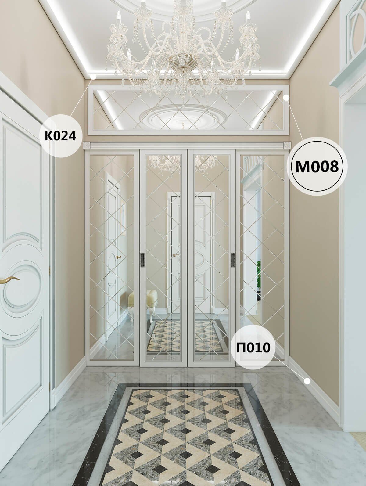Молдинг под покраску Cosca Decor MX008 2000×60×8 фото в интерьере