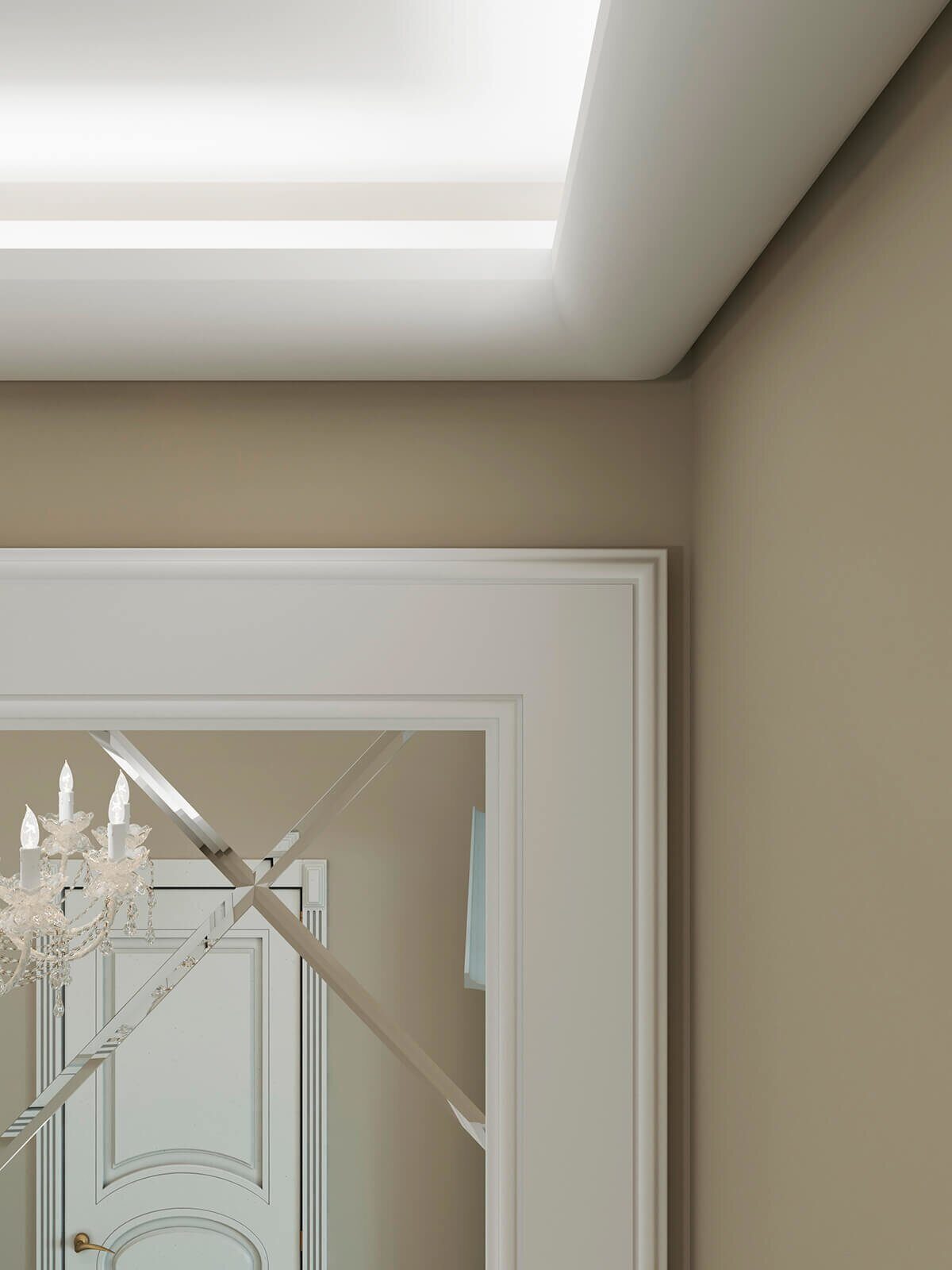 Молдинг под покраску Cosca Decor MX008 2000×60×8 фото в интерьере