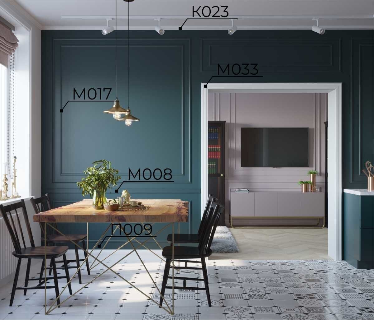 Молдинг под покраску Cosca Decor MX008 2000×60×8 фото в интерьере