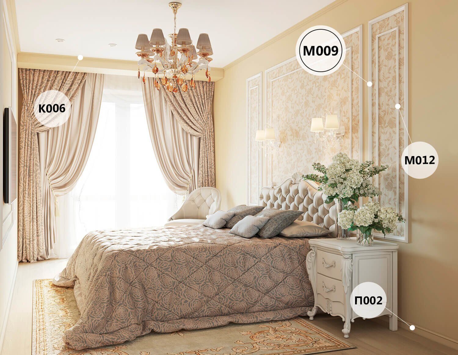 Молдинг под покраску Cosca Decor MX009 2000×38×18 фото в интерьере