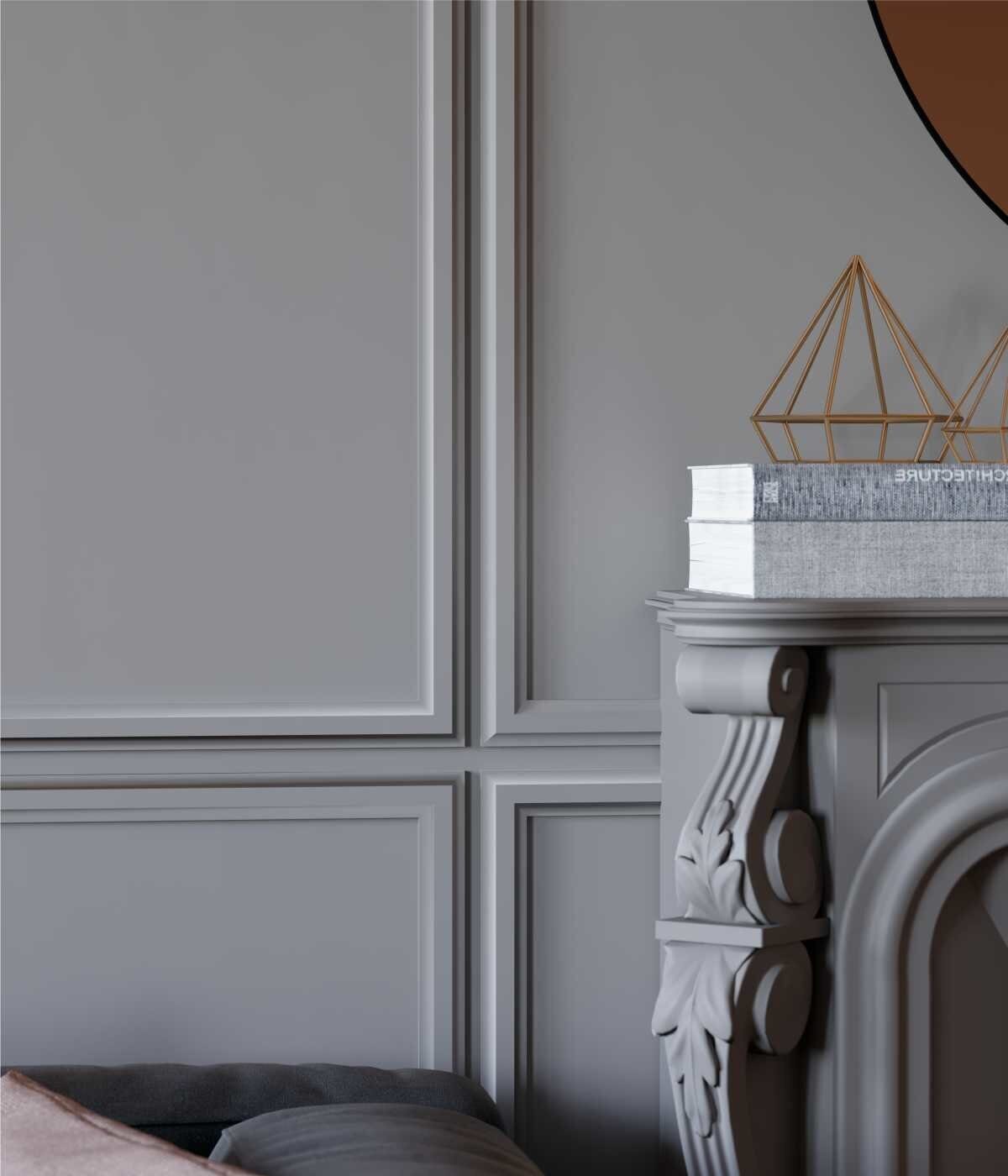 Молдинг под покраску Cosca Decor MX011 2000×40×14 фото в интерьере