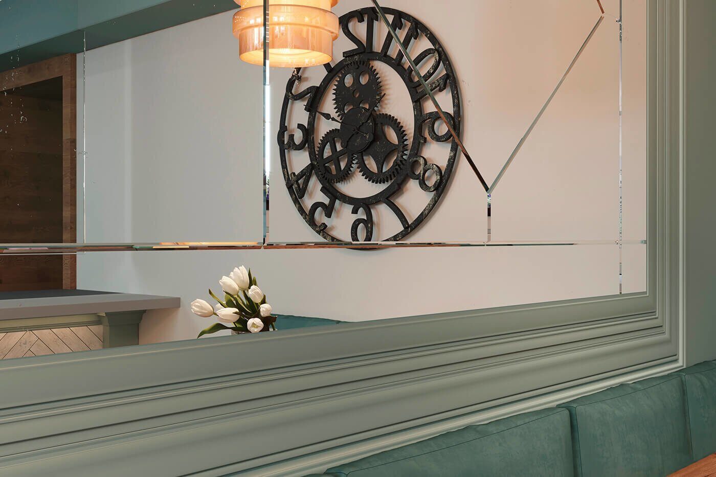 Молдинг под покраску Cosca Decor MX018 2000×45×20 фото в интерьере