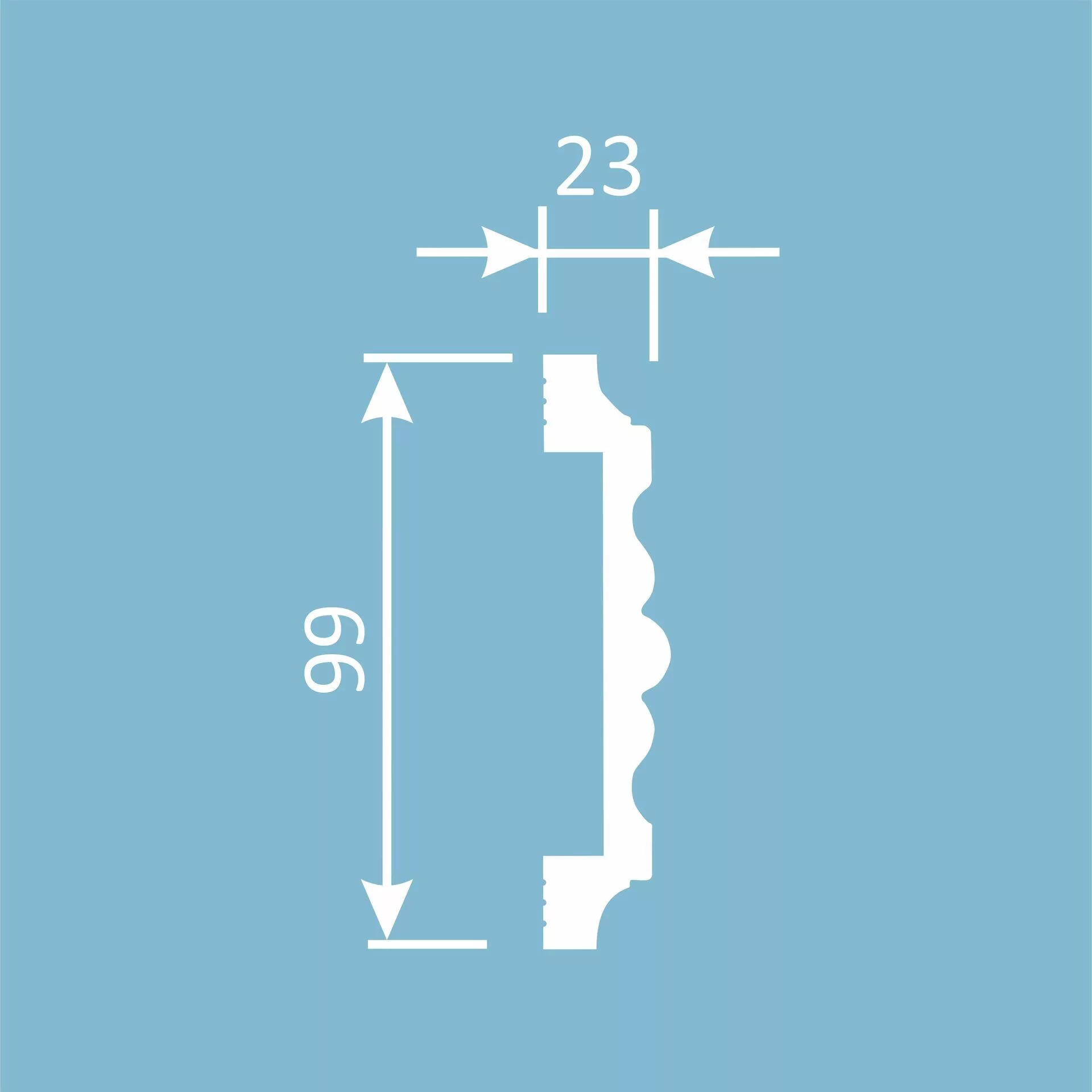 Молдинг под покраску Cosca Decor MX021 2000×99×23
