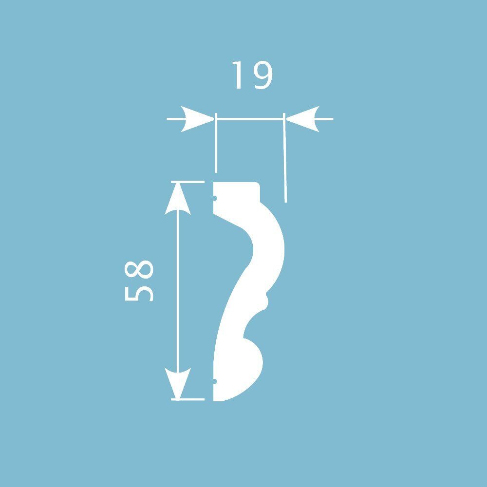 Молдинг под покраску Cosca Decor MX024 2000×58×19