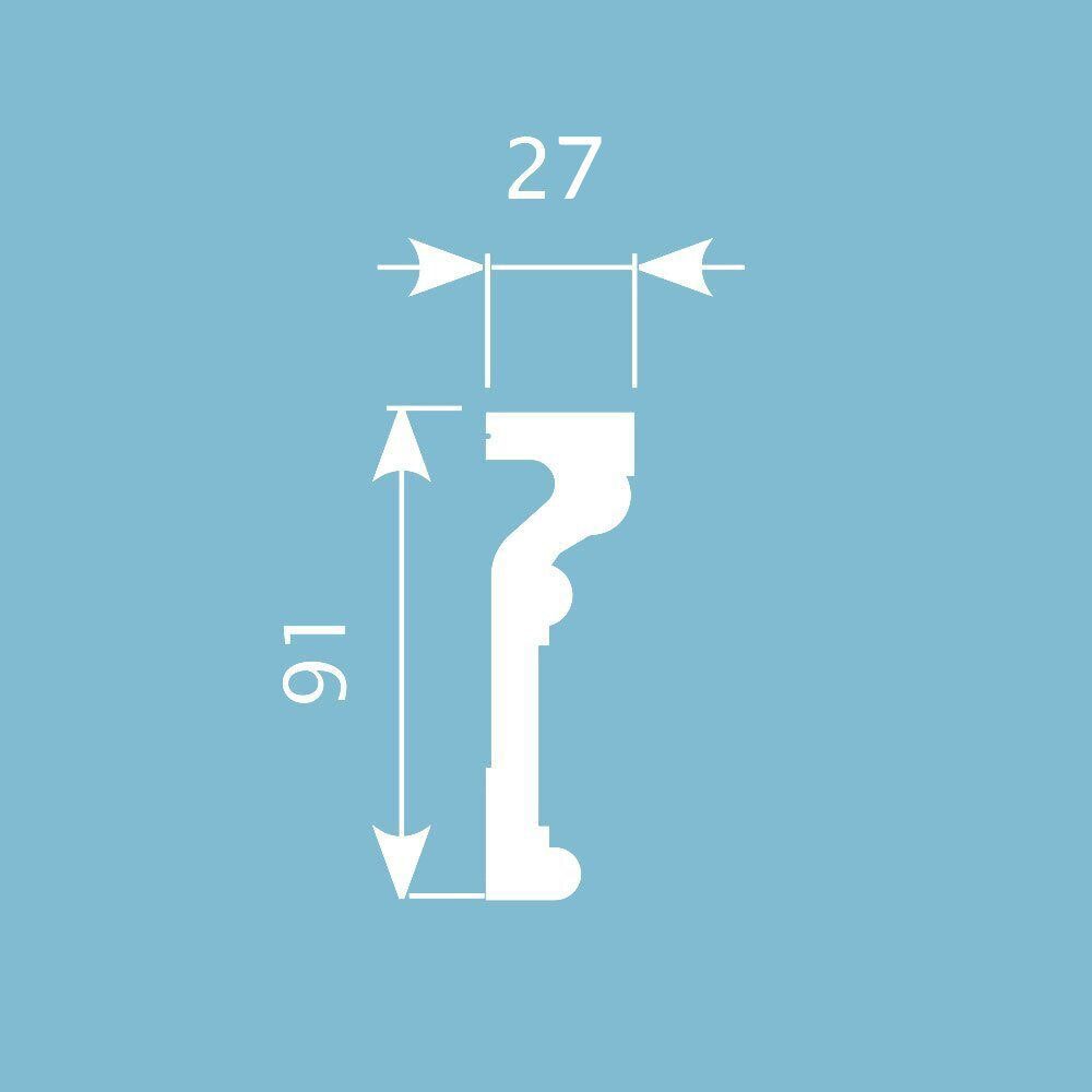 Молдинг под покраску Cosca Decor MX045 2000×91×27