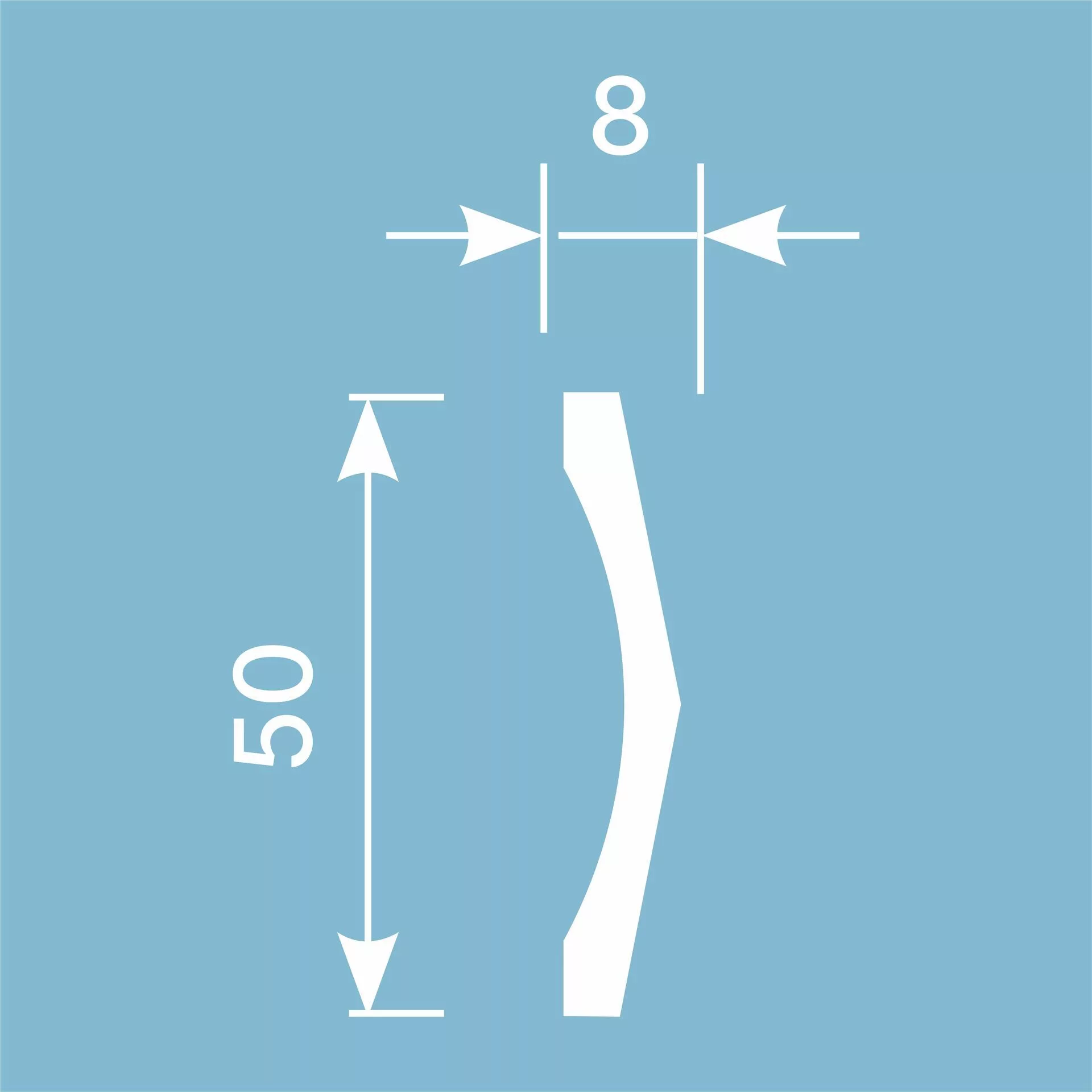Молдинг под покраску Cosca Decor MX049 2000×50×8