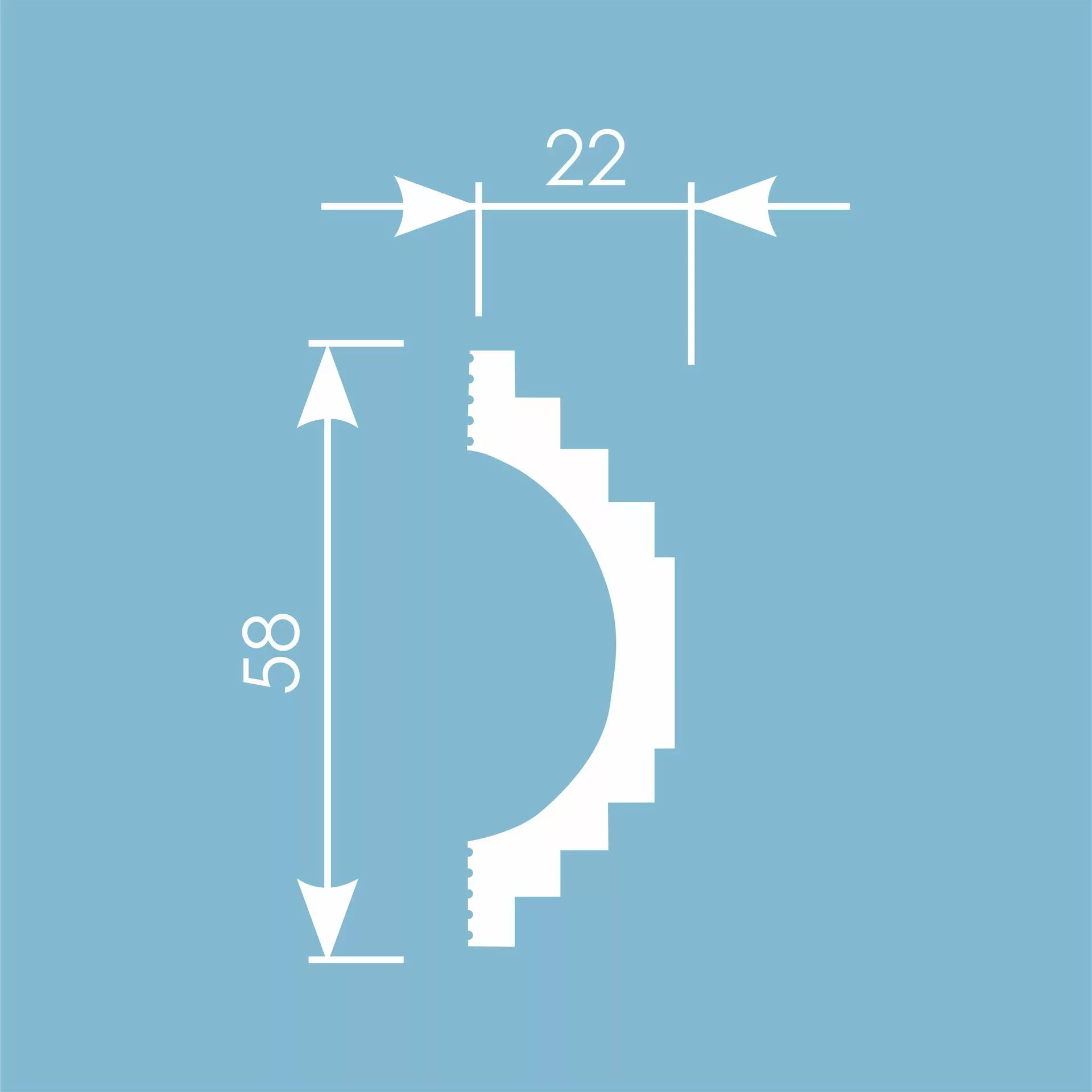 Молдинг под покраску Cosca Decor MX051 2000×58×22