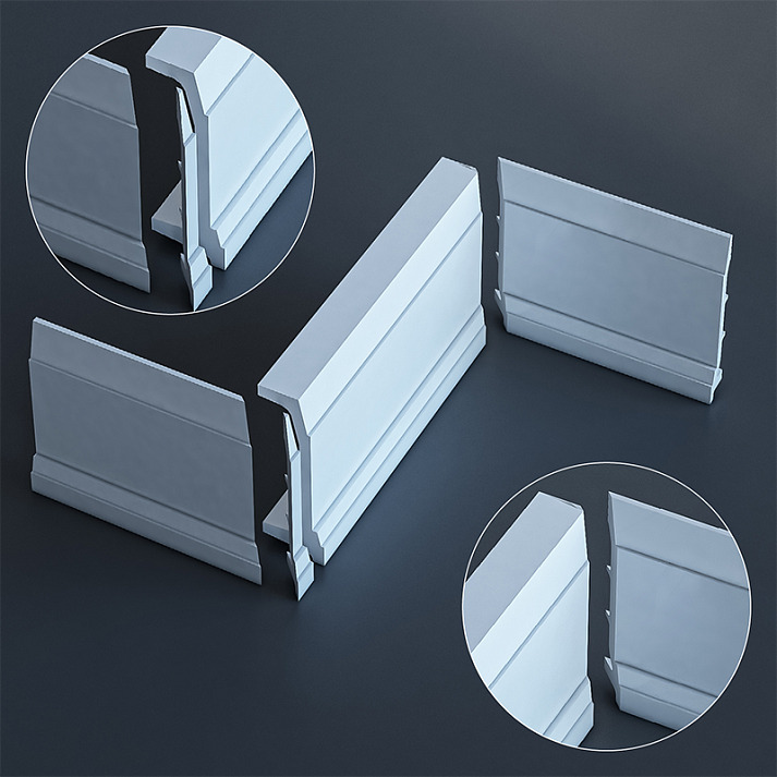 Плинтус под покраску Европласт 1.53.807 2000×160×53