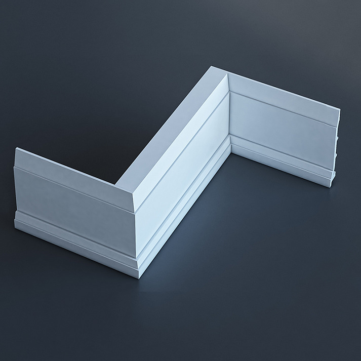 Плинтус под покраску Европласт 1.53.807 2000×160×53