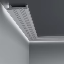Плинтус под покраску с подсветкой Европласт 6.53.705 2000×90×18