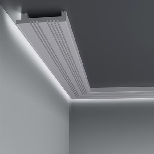 Плинтус под покраску с подсветкой Европласт 6.53.705 2000×90×18