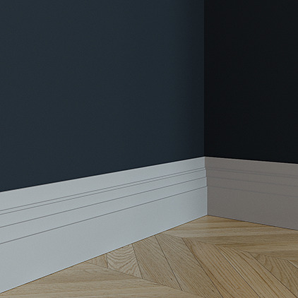 Плинтус под покраску Европласт 6.53.802 2000×160×25 фото в интерьере