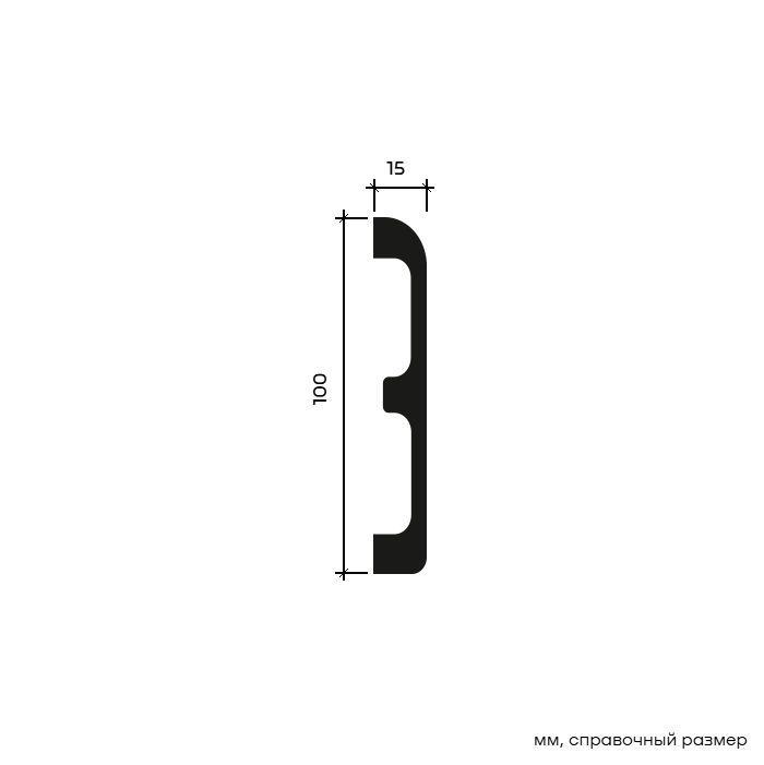Плинтус под покраску Европласт U.6.53.121 2000×100×15