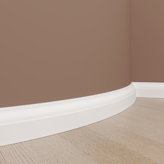 Плинтус под покраску гибкий Европласт 1.53.111 2000×65×20 фото в интерьере