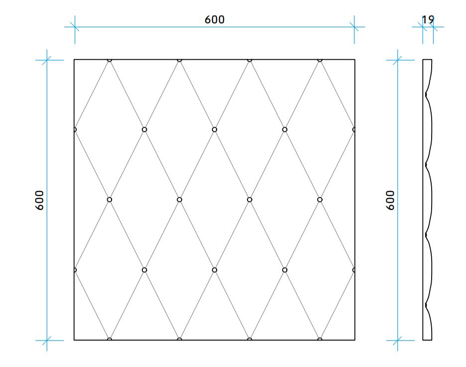 Стеновая панель под покраску Европласт 1.59.004 600×600×19