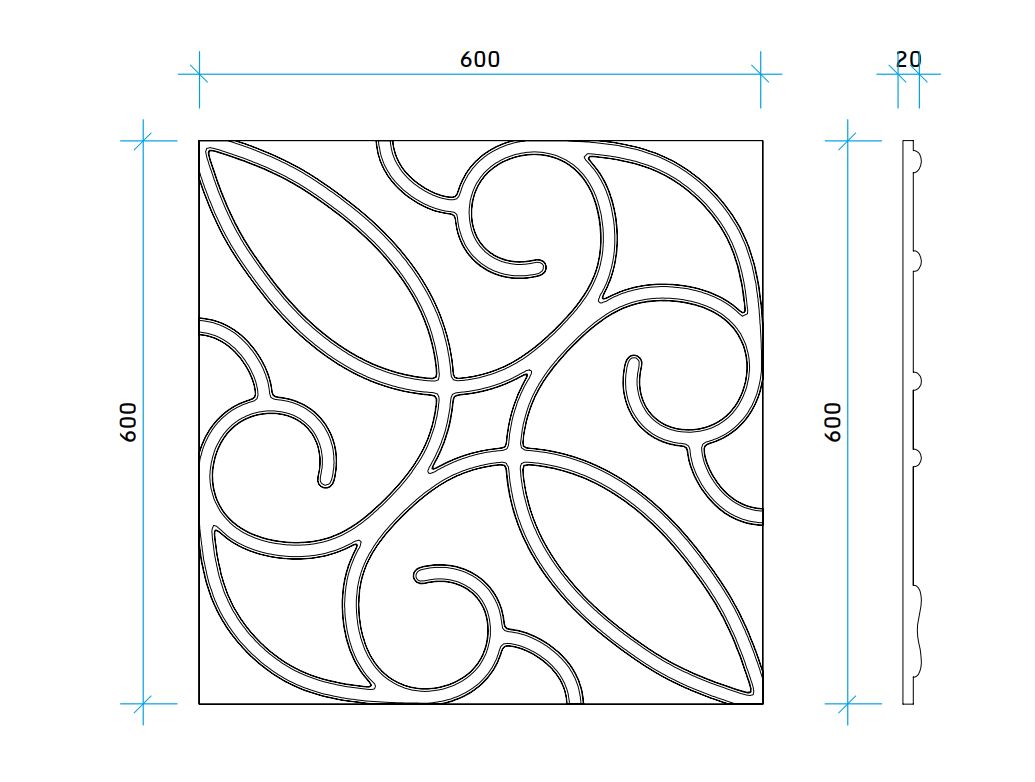 Стеновая панель под покраску Европласт 1.59.005 600×600×20