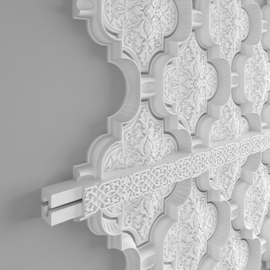 Стеновая панель под покраску Европласт 1.59.501 349×399×52 фото в интерьере