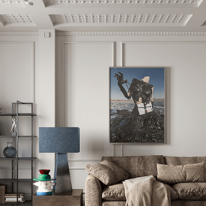 Стеновая панель под покраску Европласт 1.59.817 500×500×20 фото в интерьере