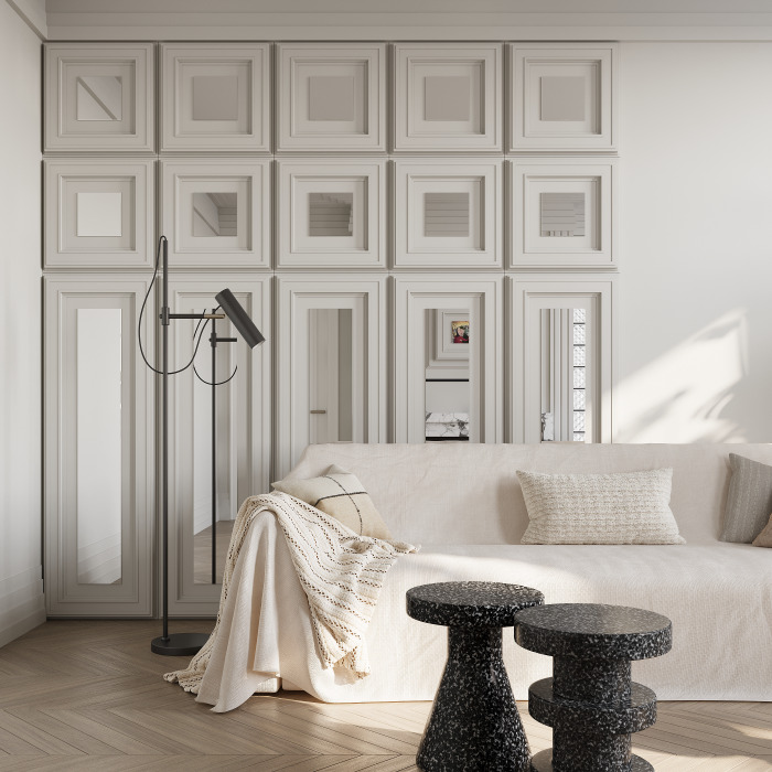 Стеновая панель под покраску Европласт 1.59.821 1500×500×42 фото в интерьере