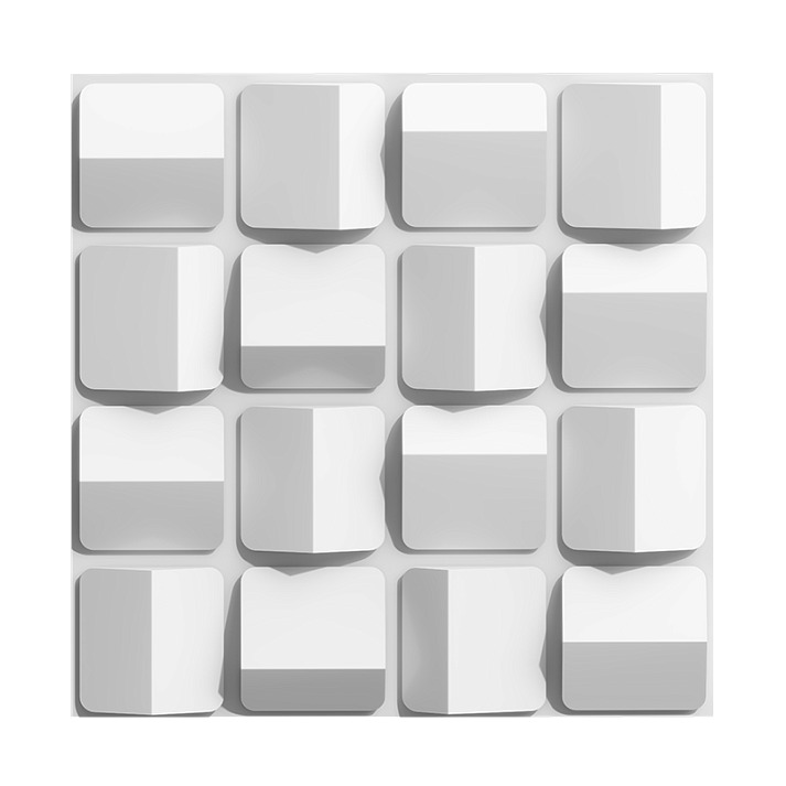 Стеновая панель 3D под покраску Европласт Клавиши 1.59.823 600×600×44