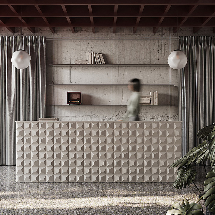 Стеновая панель 3D под покраску Европласт По 0.25 1.59.902 450×225×23 фото в интерьере Стеновая панель 3D под покраску Европласт По 0.25 1.59.902 450×225×23 фото в интерьере